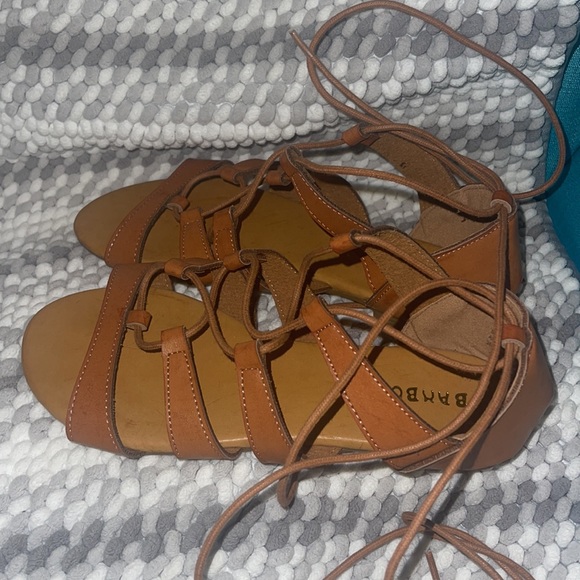BAMBOO 3/20$ lace up gladiator Sandals size 6 NWOT 🍭 - Picture 2 of 5